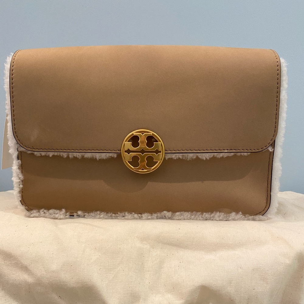 Tory Burch chelsea shearling bag